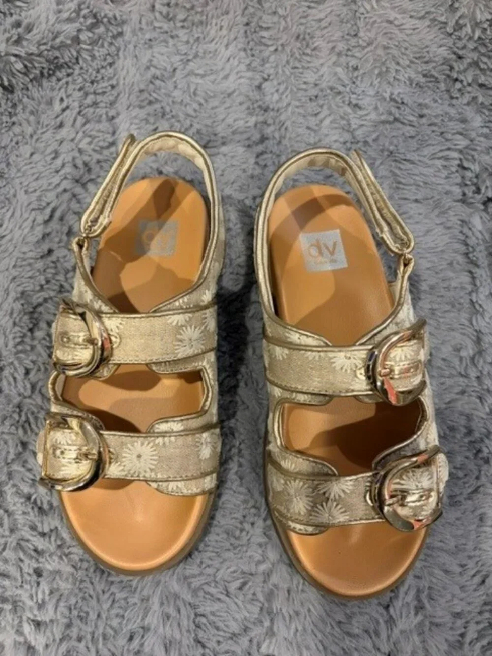 DV Dolce Vita Girls Allanie Floral Sandals size 3 EUC!